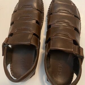 Men’s GBX Dark Brown Sandals Velcro closure Size 13